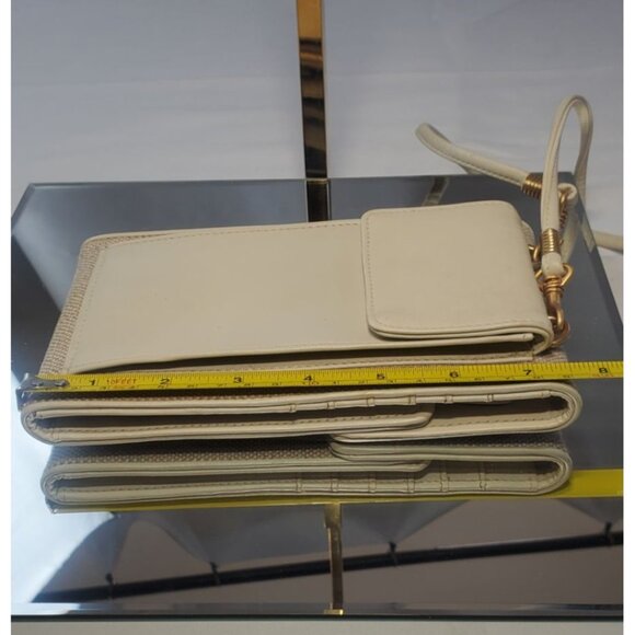 L.J.S Collection Wallet Purse Bag Handbag Beige Small - Picture 9 of 10